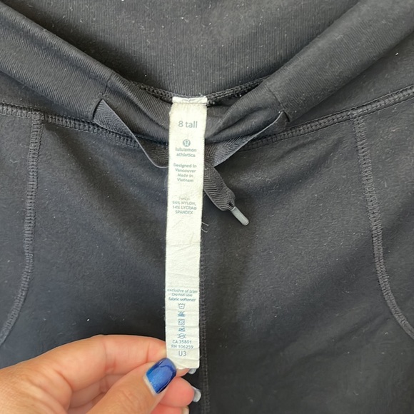 Lululemon Still Pant High Waisted Wide Leg Drawstring Pants size 8 tall - Picture 8 of 17